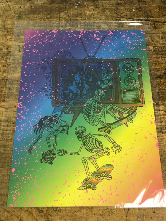 Image of 1 OF 1. TV PARTY SPLATTER PRINT