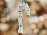 Image 4 of Spun Cotton Birch Candy Cane Ornament