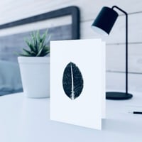 Image 1 of Ficus Leaf Monoprint- Greeting Card