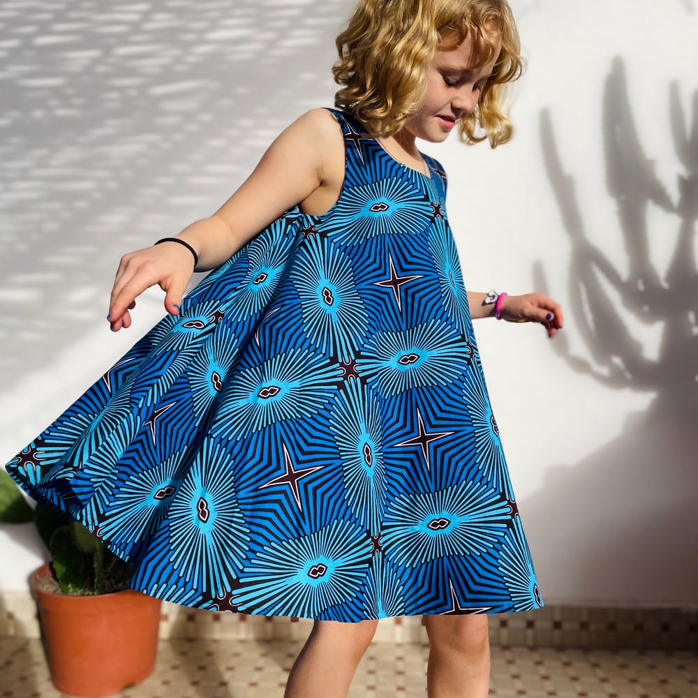 Image of Spin Bow Dress in Ocean