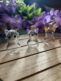 Image 1 of Kitty Whisker Vase (or fur/kitten tooth jar) - Custom Ear Colours Possible!