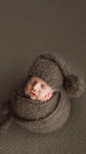 Image of Fuzzy Slouchy Bonnet + Wrap