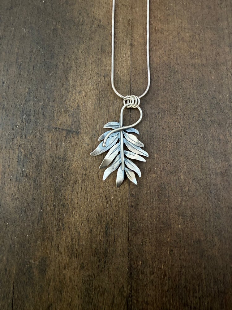 Image of Sterling Abstract Fern Necklace