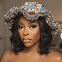 Image 1 of Granny stitch & Denim Bucket Hat 