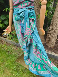 Image 8 of Pasha Co ord set top and frill wrap skirt - Jade green Pink