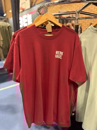 Image 1 of Cream On Burgundy Oversized