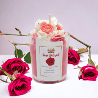 Image 3 of Rose Delight Dessert Candle, 8oz Candle