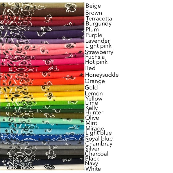 Image of Bandana color range