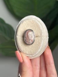 Image 1 of LAGUNA AGATE RING SIZE 6 .925 STERLING SILVER -MEXICO-