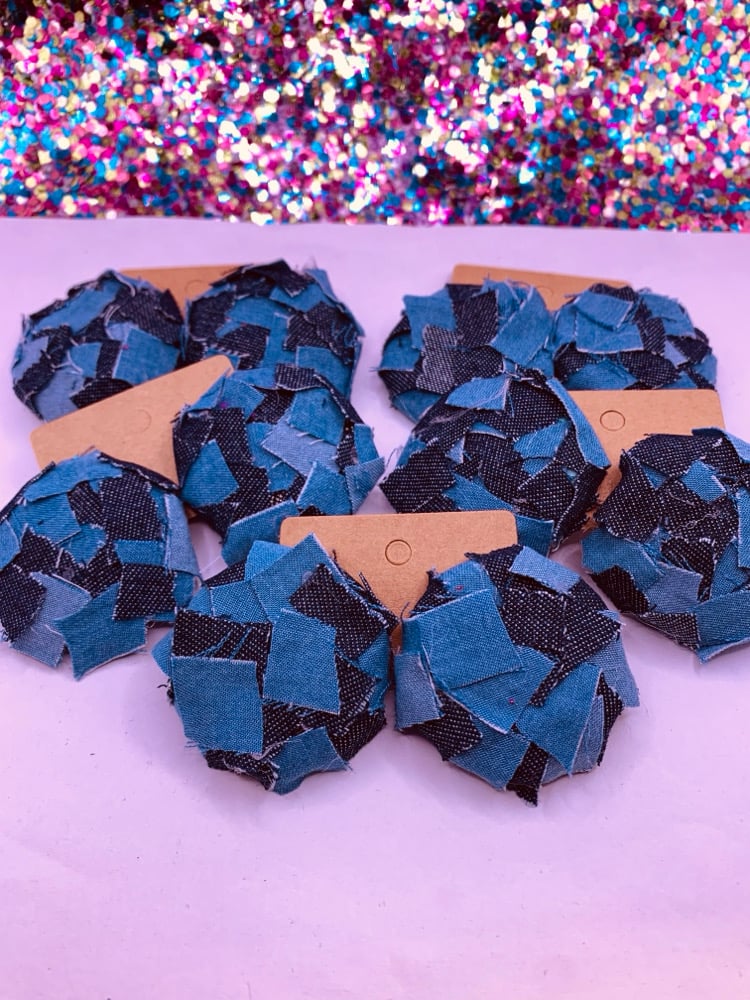 Image of Patch Work Button Earrings