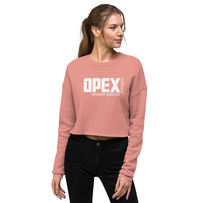 Women's Ultrasoft Croptop Sweatshirt - White Logo