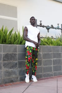 Image 4 of The kendu pants - red floral burst 