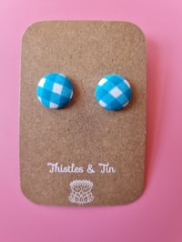 Image 4 of Gingham Fabric Studs