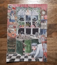 Original drawing - kitchen ghouls