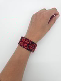 Image 1 of Red & Black Tatreeze Handmade Bracelets (Made in Egypt)