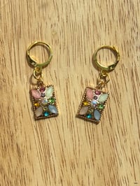 Colorful Rhinestone Earrings 