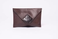 Image 1 of Genuine Snakeskin Envelope Clutch