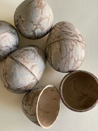 Image 1 of Marbled Paper Mache Eggs