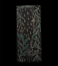 forest altar on wood panel