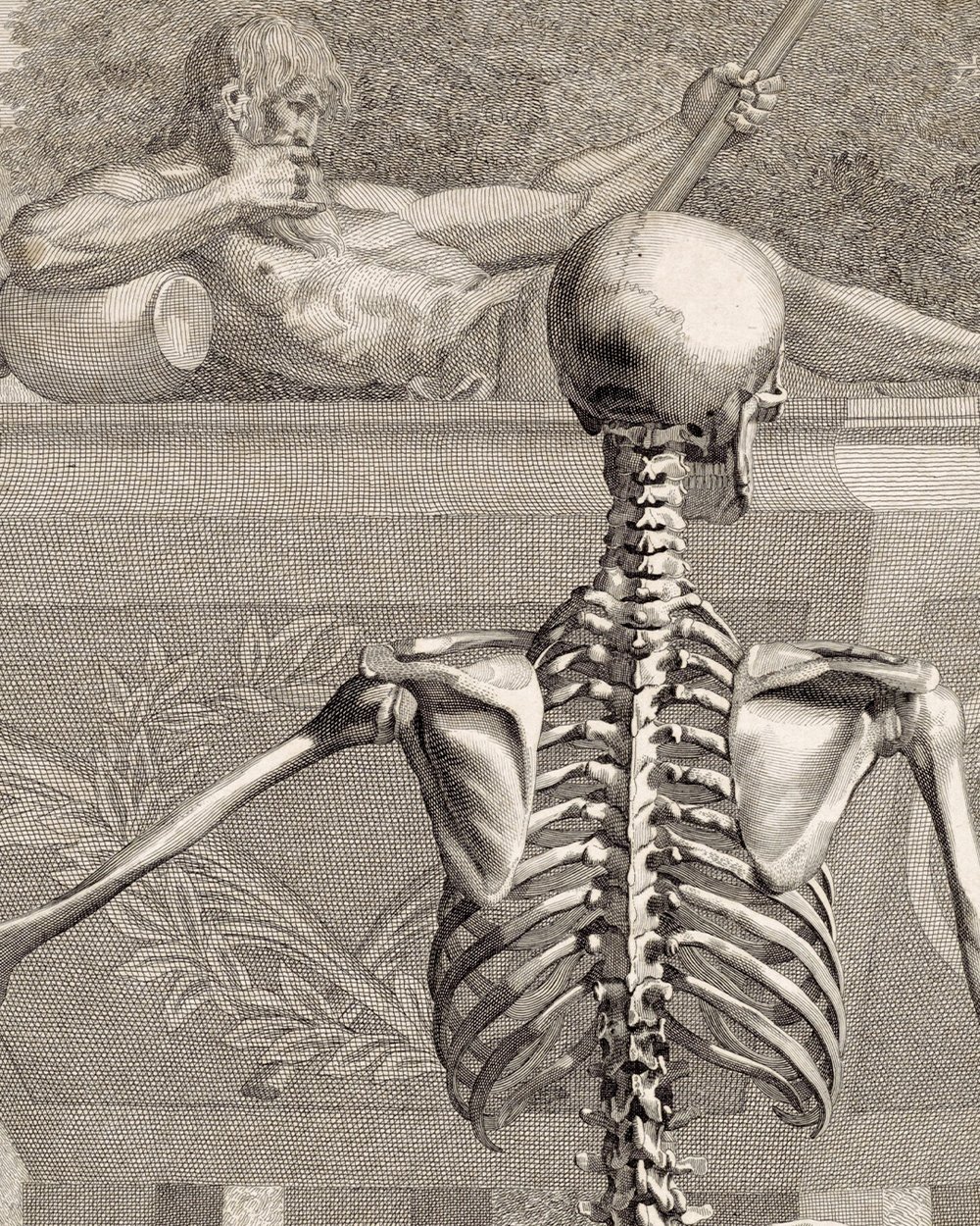 "Skeleton near a tomb''(1747)
