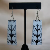 Image 2 of Corn & water earrings (black & white)