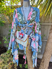 Image 4 of Barca Bag - cream and gold fringes cross body or wear on waist