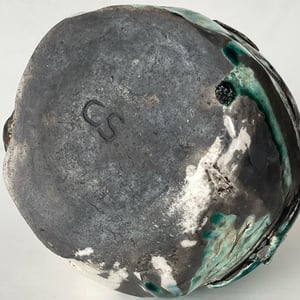 Image of BULB SHAPE RAKU VASE