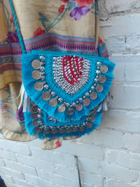 Image 8 of Mini coin boho bag with tassles 