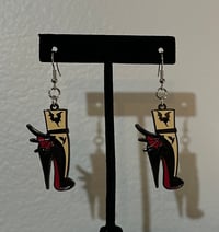 Image 3 of Metal Dracula High Heel Dangly Earrings