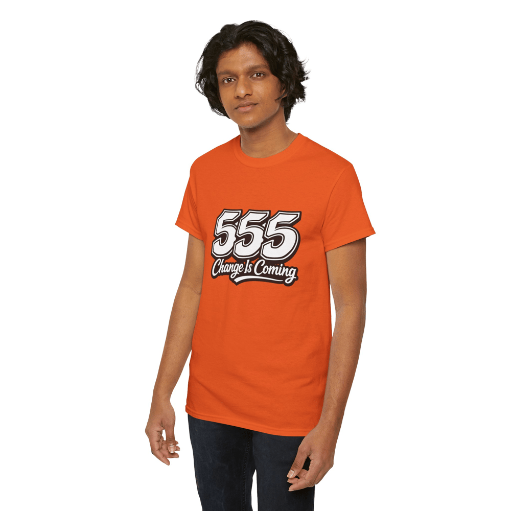 Image of 555 Change Is Coming unisex Tee - Retro Bold Graphic T-Shirt