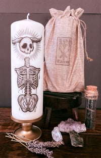 Horned Skeleton Candle
