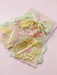 Image 1 of Spring Collection - Floral Pink & Yellow Lace