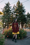 Plaid Swing Coat made with vintage corduroy 