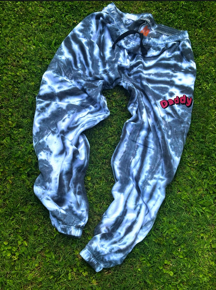 Image of Daddy tie dye joggers 