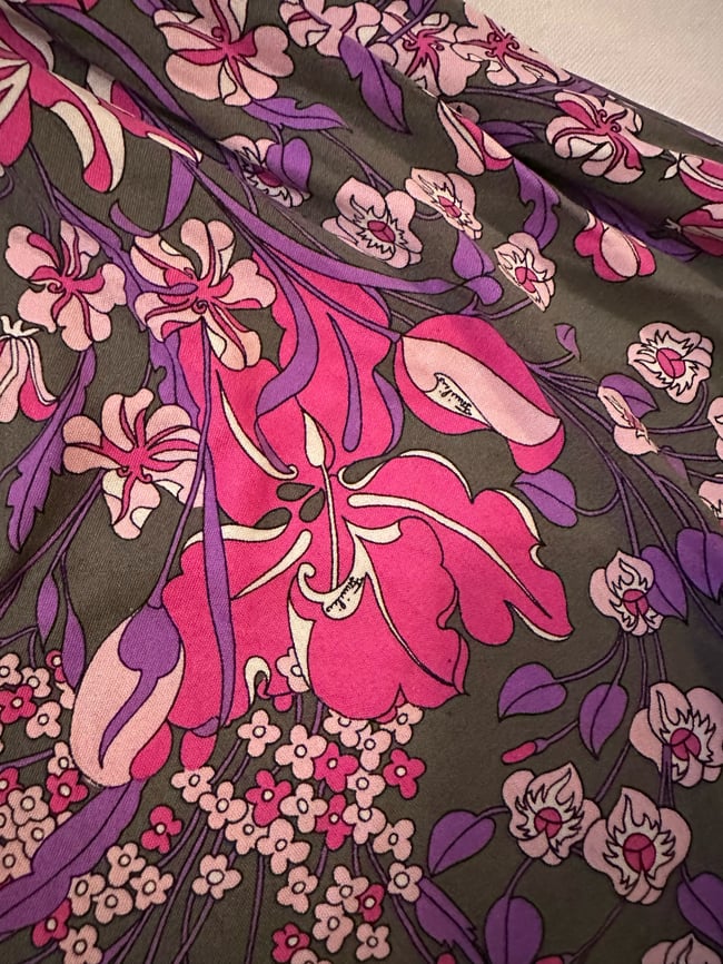 1960s Emilio Pucci silk jersey dress with matching belt