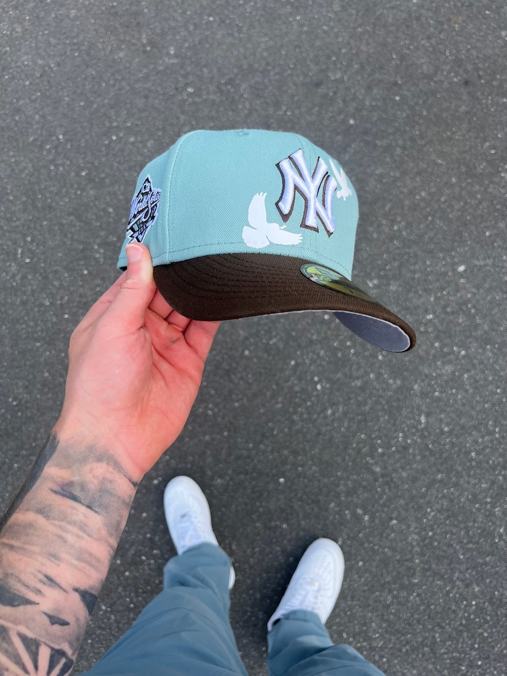 Image of MINT CHOCOLATE CHIP NEW YORK YANKEES CUSTOM FITTED CAP