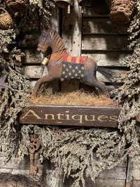 Image 5 of #6 Olde "Antiques~ Horse Wreath ~