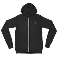 Black/Purple Beat Bakery (Embroidered)-Unisex Zip Hoodie