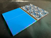 Image 3 of Kaotic Artworks Resin & Blue Glass Segmented Knife Scales