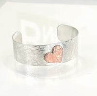 Image 2 of Lonely Heart Silver Cuff