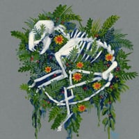 Image 1 of 'Sleeping Amidst The Chrysanthemums' -Print