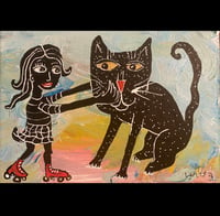 Image 1 of “Skating Love” original painting on canvas