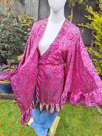 Image 7 of Amara Wrap dress - hot pink