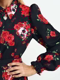 Image 4 of VESTIDO ROSAS Y CALAVERAS CORTO