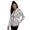 Bomber Jacket Black and White Clothing Pattern Musician Clothing for Stage Performance