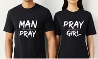 Image 2 of “MAN PRAY” Prophetic Worship Sweater(WHITE LETTERS/SCRIPTURE)-NEW ITEM