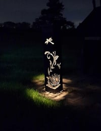 Image 2 of Garden Column - Water Lily & Dragon Flies 
