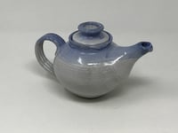 Image 1 of White and Blue Glazed small Tea Pot
