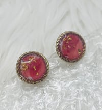 Image 3 of CIRCULAR FRAME FLORAL STUDS