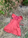 Holly Stalder Rust Crochet Top Dress with Braided Belt 
